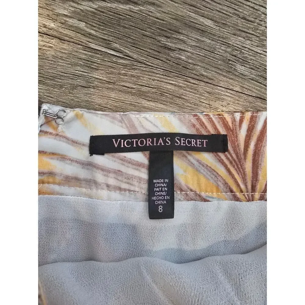 Victoria’s Secret Printed Maxi Skirt Size 8 Front Slit Beach Boho Summer